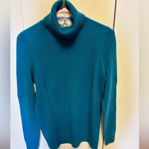 Blue Turtleneck Sweater